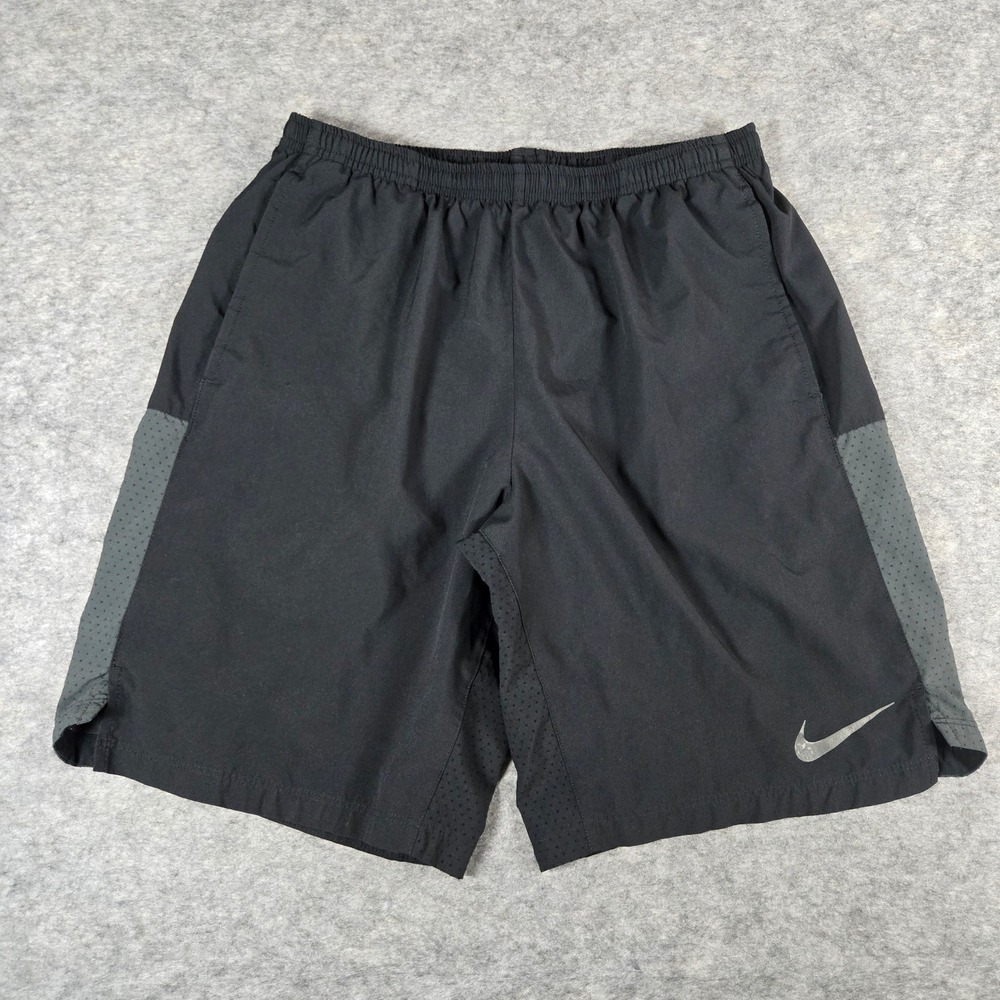 Nike Mens Black Dri-FIT Perforated Running Shorts Small